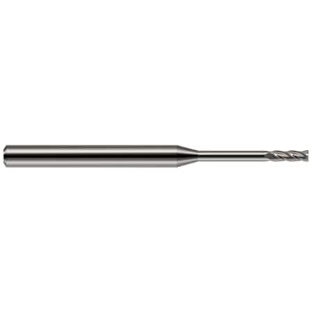Miniature End Mill - 4 Flute - Square, 0.0620 (1/16), Length Of Cut: 0.1860